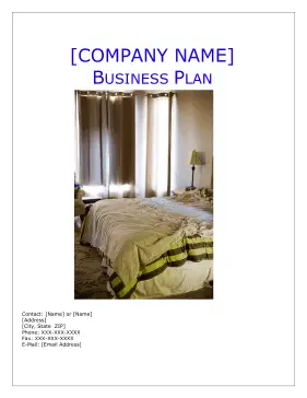 bed and breakfast startup business plan pdf