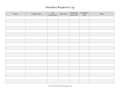 Donation Requests Log template