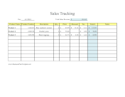 Sales Tracking Daily template